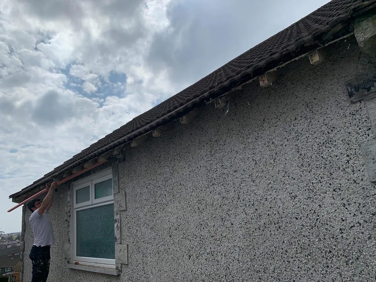 White uPVC fascias and soffits on a bungalow in Totnes